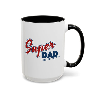 Super Dad Accent Coffee Mug, Gift for Dad, Father's Day Mug, Funny Coffee Cup, Superhero Dad Mug, Personalized Gift