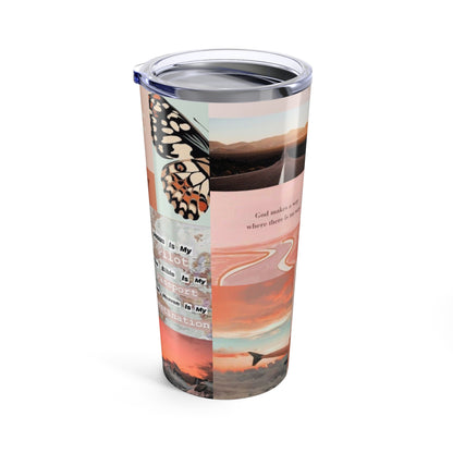 Inspirational Travel Tumbler 20oz - Motivational Quote Design, Perfect for Adventurers, Gifts for Travelers, Home & Office Coffee Mug